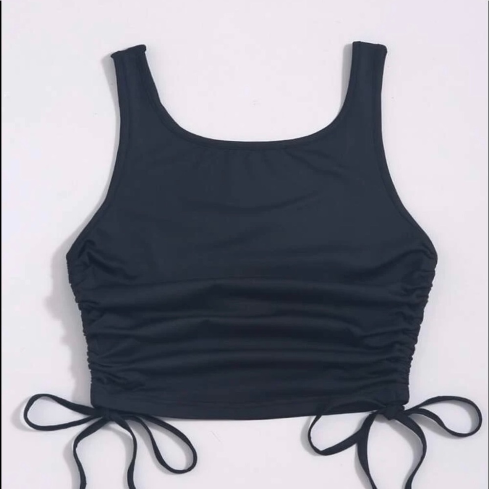 SHEIN Drawstring Side Scoop Neck Tank Top!!